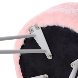 Living and Home Pink Fuzzy Vanity Footstool - Wilko - thumbnail 5