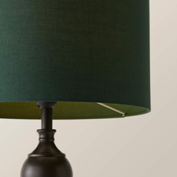 ValueLights Green Drum Shade Declan Metal Candlestick LED Table Lamp with Bulb - Size: 61 x 35 x 35cm - Brown - Wilko - thumbnail 6