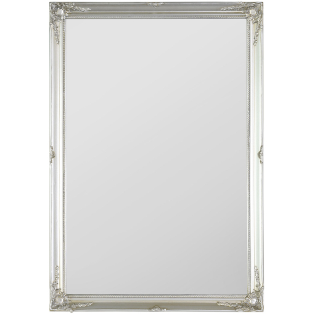 MirrorOutlet Fraser Silver Beaded Wall Mirror 86 x 61cm - Wilko - image 1