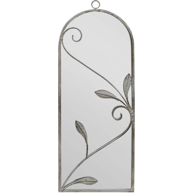 The Arcus Concrete Colour Arched Wall Mirror 64 x 24cm - Grey - MirrorOutlet - Wilko - image 1