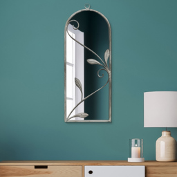The Arcus Concrete Colour Arched Wall Mirror 64 x 24cm - Grey - MirrorOutlet - Wilko - thumbnail 4