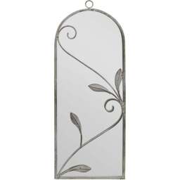 The Arcus Concrete Colour Arched Wall Mirror 64 x 24cm - Grey - MirrorOutlet - Wilko