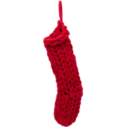 The Seasonal Gift Co. Snowflakes Red Knitted Stocking - Size: 48 x 15.5 x 7cm - Wilko - thumbnail 4