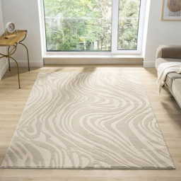 Desire Rugs Vellure Cream Metallic Sheen Marble Design Rug 200 x 290cm - Size: 290 x 200 x 1.1cm - Wilko - thumbnail 3