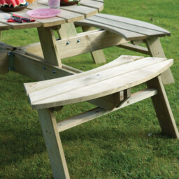 Round Picnic Table - Size: 72 x 200 x 200cm - Brown - Rowlinson - Wilko - thumbnail 5