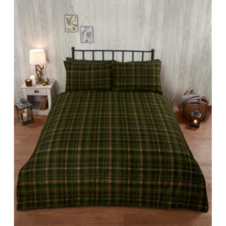 Rapport Home Double Green Brushed Cotton New Angus Stag Duvet Set - Wilko - thumbnail 5