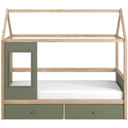 Flair Ted Green Wooden Play House Bed Frame with Storage - Size: Single - Wilko - thumbnail 4