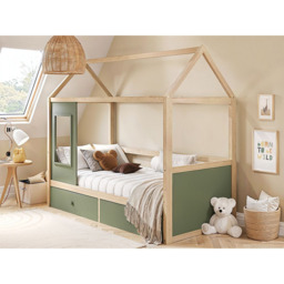 Flair Ted Green Wooden Play House Bed Frame with Storage - Size: Single - Wilko - thumbnail 6