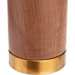 Pacific Lifestyle Carrara Wood Effect Ceramic Tall Table Lamp - Brown - Wilko - thumbnail 5