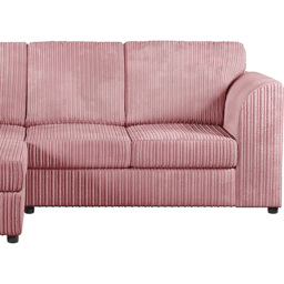 Luxor 4 Seater Pink Jumbo Cord Full Back Left Hand L Shape Corner Sofa - Wilko - thumbnail 4