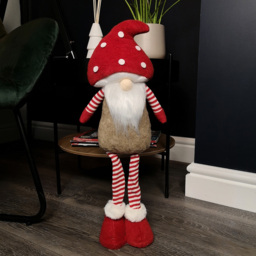 Samuel Alexander Male Mushroom Hat Standing Gonk Christmas Decoration 51cm - Size: 51 x 15 x 8cm - Red - Wilko - thumbnail 3