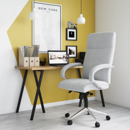 Alphason Bedford Grey Fabric Executive Office Chair - Size: 130 x 66 x 57cm - Wilko - thumbnail 7