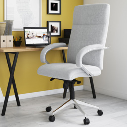 Alphason Bedford Grey Fabric Executive Office Chair - Size: 130 x 66 x 57cm - Wilko - thumbnail 1