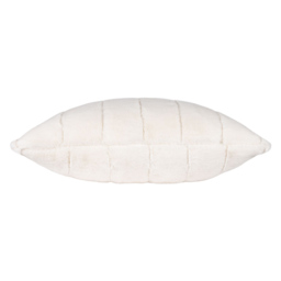 Paoletti Empress Cream Faux Fur Cushion Large - Size: 55 x 55 cm - Wilko - thumbnail 3