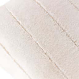 Paoletti Empress Cream Faux Fur Cushion Large - Size: 55 x 55 cm - Wilko - thumbnail 4