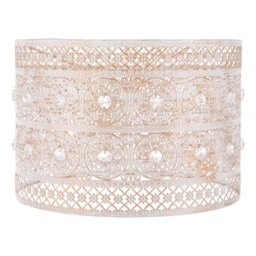 Washed White Cut Out Shade with Crystal Beads - Wilko - thumbnail 1