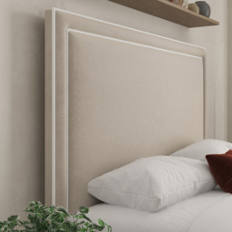 DS Living Verona Single Bistra Beige Piping Ottoman Bed - Cream - Wilko - thumbnail 3