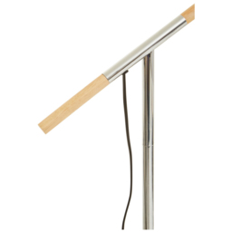 Premier Housewares Chrome Adjustable Floor Lamp - Size: 64 x 23 x 155cm - Silver - Wilko - thumbnail 5