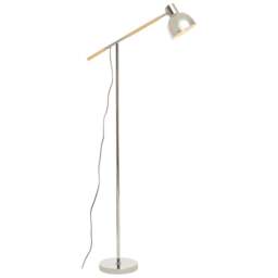 Premier Housewares Chrome Adjustable Floor Lamp - Size: 64 x 23 x 155cm - Silver - Wilko
