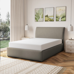 Artemis Home Bethany Double Light Brown Linen Upholstered Ottoman Bed - Wilko - thumbnail 5
