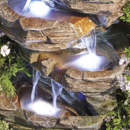 Garden Gear Cascading Rock Pool Water Feature with Light - Size: 101 x 56 x 47cm - Grey - Wilko - thumbnail 6