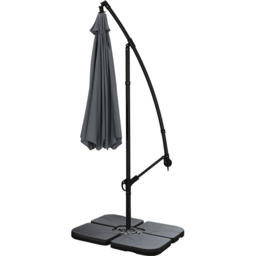 Living and Home Dark Grey Cantilever Parasol with Square Base 3m - Wilko - thumbnail 5