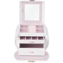 H&O Direct White Dome Jewellery Box with Handle - Size: 17 x 22.5 x 16cm - Wilko - thumbnail 3