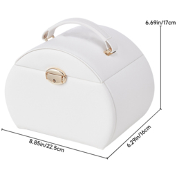 H&O Direct White Dome Jewellery Box with Handle - Size: 17 x 22.5 x 16cm - Wilko - thumbnail 6