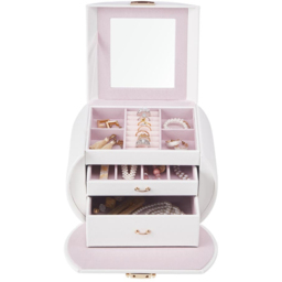 H&O Direct White Dome Jewellery Box with Handle - Size: 17 x 22.5 x 16cm - Wilko - thumbnail 4