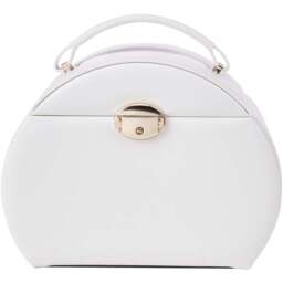 H&O Direct White Dome Jewellery Box with Handle - Size: 17 x 22.5 x 16cm - Wilko