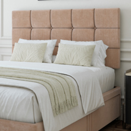 Bedmaster Super King Size Mink Naples Velvet 4 Drawer Divan Base with Pearl Headboard - Brown - Wilko - thumbnail 3