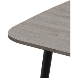 Living and Home 4 Seater Woodgrain Effect Dining Table Brown and Black - Grey + Black - Wilko - thumbnail 5