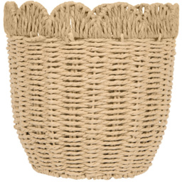 Set of 2 Aspen Scalloped Woven Planters - Brown - Wilko - thumbnail 5