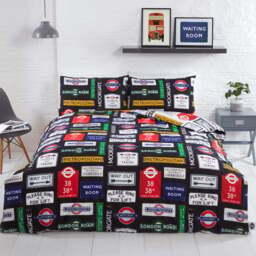 Rapport Home TFL Signs Double Multicolour Duvet Set - Wilko - thumbnail 1