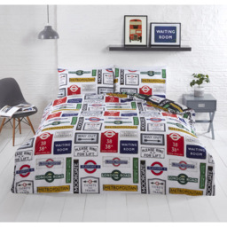 Rapport Home TFL Signs Double Multicolour Duvet Set - Wilko - thumbnail 4