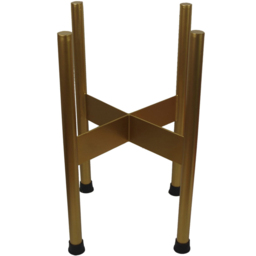 Botanik Gold Metal Planter with Stand 38.5 x 18cm - Size: 38.5 x 18 x 18cm - Wilko - thumbnail 3
