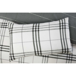 Rapport Home Harris Double Grey Check Duvet Set - Silver - Wilko - thumbnail 4