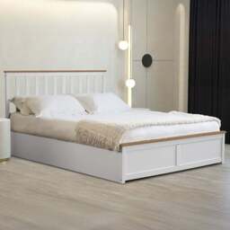 Comfy Living Small Double White Gas Lift Ottoman Bed - Wilko - thumbnail 1