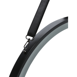 Living and Home Black Round Metal Frame LED Wall Mirror with Hanging Strap - Size: 60 x 60 x 4cm - Wilko - thumbnail 5