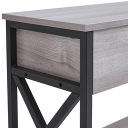 Living and Home 2 Drawer Narrow Wooden Console Table - Grey - Wilko - thumbnail 4