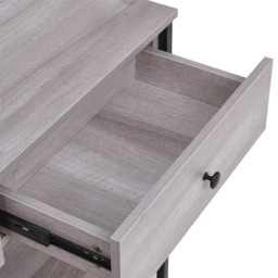 Living and Home 2 Drawer Narrow Wooden Console Table - Grey - Wilko - thumbnail 5