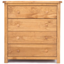 Lugo 4 Drawer Antique Wax Finish Chest of Drawers with Wood Knobs - Wilko - thumbnail 3