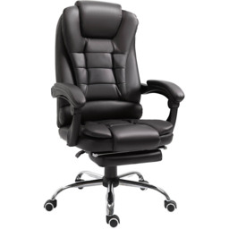 Portland Brown PU Leather Swivel Executive Office Chair - Size: 64 x 69 x 118cm - Wilko - thumbnail 3