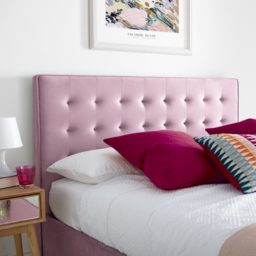Kingham King Size Pink Velvet Ottoman Bed - Bedmaster - Wilko - thumbnail 4