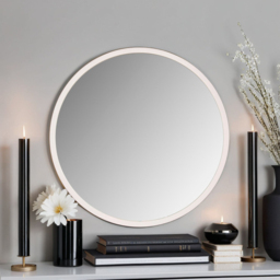 Yearn Classic Gold Round Wall Mirror 70cm - White - Wilko - thumbnail 3