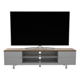 AVF Whitesands 2 Door 2 Shelf Satin Grey TV Unit - Size: 39.6 x 190 x 50cm - Multi - Wilko - thumbnail 5