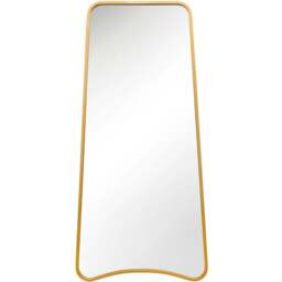 MirrorOutlet The Coartans Gold Metal Trapezoid Wall Mirror 200 x 95cm - Wilko - thumbnail 1