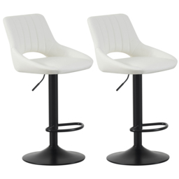 Stacey Cream Height Adjustable Kitchen Bar Stool with Footrest Set of 2 - MCC - Wilko - thumbnail 3