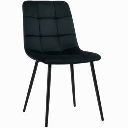 Kosy Koala 4 Seater Velvet Wooden Rectangular Dining Set with Bench Black - Beige - Wilko - thumbnail 3