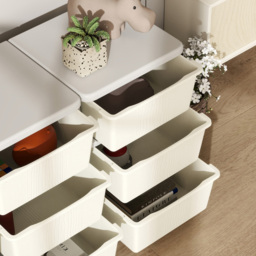 HOMCOM 9 Drawer Cream Kids Chest of Drawers - Size: 9 Drawers - Wilko - thumbnail 5
